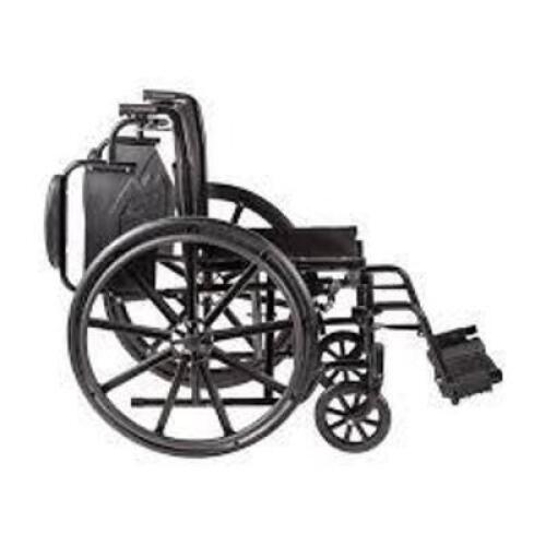 DESCRIPTION: (1) STANDARD WHEELCHAIR WITH FLIP UP ARMS BRAND/MODEL: DMI #503-0664-0200 INFORMATION: BLACK SIZE: 18" RETAIL$: $362.87 EA QTY: 1