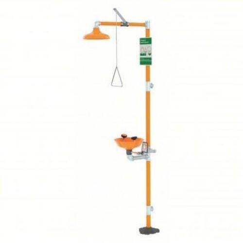 DESCRIPTION: (1) EYE WASH / FACE WASH SHOWER BRAND/MODEL: GUARDIAN EQUIPMENT #2LVC3 INFORMATION: FLOOR MNT, UNCOVERED, PLASTIC BOWL, GALVANIZED STEEL