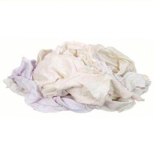 DESCRIPTION: (1) BOX OF CLOTH RAGS BRAND/MODEL: PRODUCT NUMBER #13Y360 INFORMATION: WHITE, TSHIRT, RECLAIMED SIZE: 10 LB BOX RETAIL$: $41.32 EA QTY: 1