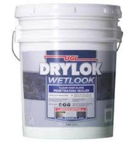 DESCRIPTION: (1) DRYLOK WETLOOK CLEAR HIGH GLOSS LATEX PENETRATING SEALER BRAND/MODEL: UGL 28915 SIZE: 5 GAL RETAIL$: $181.99 QTY: 1