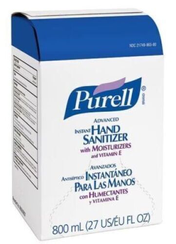 DESCRIPTION: (1) CASE OF (12) HAND SANITIZER GEL CARTRIDGE BRAND/MODEL: PURELL 9657-12 SIZE: 800mL RETAIL$: $218.28 QTY: 1