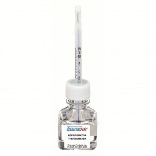 DESCRIPTION: (4) BOTTLE THERMOMETERS BRAND/MODEL: THERMCO 8AU73 SIZE: -5 TO-15 DEG C RETAIL$: $48.74 QTY: 4