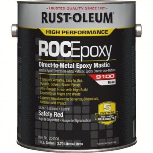 DESCRIPTION: (2) SAFETY RED DTM EPOXY MASTIC BASE BRAND/MODEL: RUST-OLEUM 204006 SIZE: 1 GAL RETAIL$: $355.74 QTY: 2
