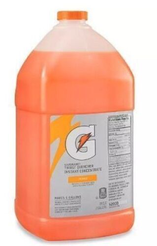 DESCRIPTION: (2) ORANGE SPORT DRINK MIX CONCENTRATE BRAND/MODEL: GATORADE 06955 INFORMATION: 1 GALLON MAKE 6 SIZE: 1 GALLON RETAIL$: $32.00 QTY: 2