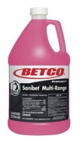 DESCRIPTION: (4) MULTI-RANGE SANITIZER, DISINFECTANT, DEODORIZER BRAND/MODEL: BETCO 2370400 SIZE: 1 GAL RETAIL$: $117.99 QTY: 4