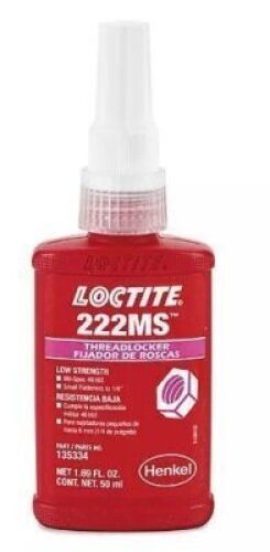 DESCRIPTION: (10) LOW STRENGTH THREAD LOCKER BRAND/MODEL: LOCTITE 222MS SIZE: 0.34 FL OZ RETAIL$: $231.80 QTY: 10