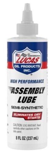 DESCRIPTION: (6) SEMI-SYNTHETIC ASSEMBLY LUBE BRAND/MODEL: LUCAS 10153-1 SIZE: 4FL OZ RETAIL$: $59.99 QTY: 6
