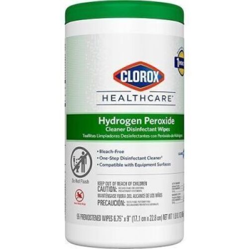 DESCRIPTION: (6) CONTAINERS OF HYDROGEN PEROXIDE DISINFECTING WIPES BRAND/MODEL: CLOROX HEALTHCARE 30824 SIZE: 6- 95 CT RETAIL$: $74.62 QTY: 6