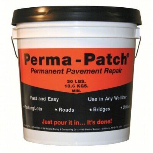 DESCRIPTION: (1) PERMA PATCH INSTANT PERMANENT ROAD REPAIR BRAND/MODEL: PERMA PATCH PP-30-CP SIZE: 30 LB RETAIL$: $42.33 QTY: 1