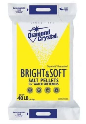 DESCRIPTION: (2) BAGS OF WATER SOFTNER SALT BRAND/MODEL: DIAMOND CRYSTAL SIZE: 50LBS RETAIL$: $50.80 QTY: 2