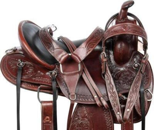 PREMIUM HAND CARVED LEATHER COMFORT RIDING SADDLE