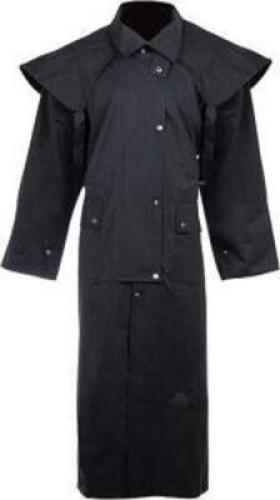 MEN'S TRENCH COAT / DUSTER WITH WATERPROOF AUSTRALIAN OILSKIN AND COTTON CANVAS
