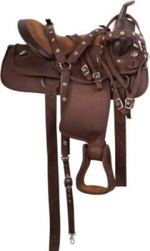 SYNTHETIC LEATHER WESTERN BARREL RACER SADDLE