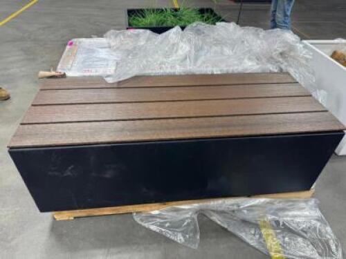 DESCRIPTION (2) 60" X 18" X 30" BLACK METAL BENCH SEATS THIS LOT IS: SOLD BY THE PIECE SIZE 60" X 18" X 30" LOCATION SHOP EAST QTY&nbsp;2