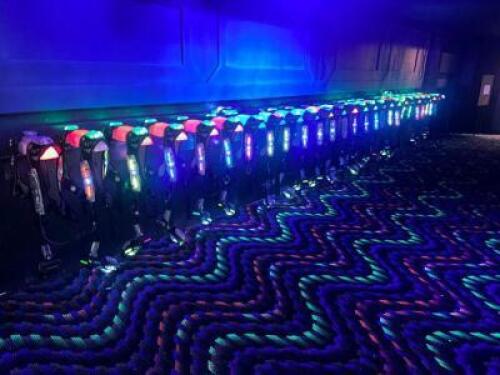 2022 LASER TAG ARENA WITH (26) CYBER BLAST VESTS, COMPUTER AND SOFTWARE, AND ARENA LIGHTING AND SOUND EQUIPMENT