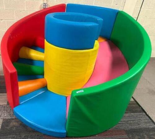 72" PADDED CIRCLE TODDLER CLIMBING STRUCTURE.