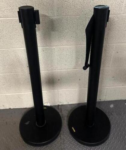 (2) BLACK STANCHION POSTS