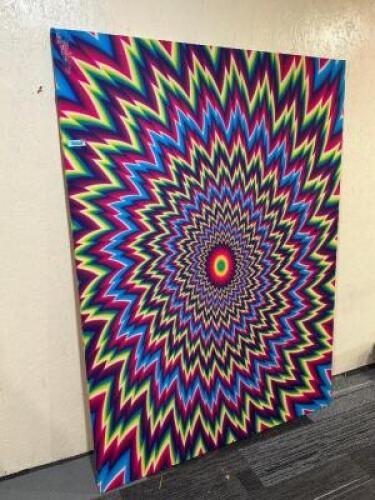 PSYCHEDELIC 6' X 4' FABRIC CANVAS WALL DECORATION