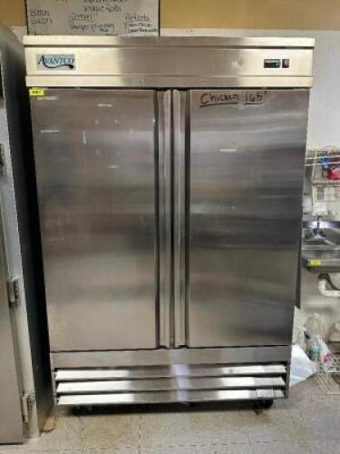 DESCRIPTION 2022 AVANTCO TWO DOOR REACH IN FREEZER BRAND / MODEL: AVANTCO 178CFD2FF ADDITIONAL INFORMATION 115 VOLT, 1 PHASE. ON AND WORKING LOCATION