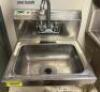 DESCRIPTION WALL MOUNTED STAINLESS HAND SINK BRAND / MODEL: REGENCY 600HS17 LOCATION KITCHEN QTY 1