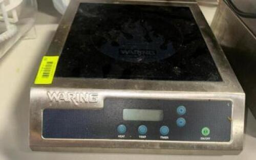 DESCRIPTION WARING SINGLE ELECTRIC INDUCTION RANGE. BRAND / MODEL: WARING WIH4400 LOCATION MAIN SEATING QTY 1