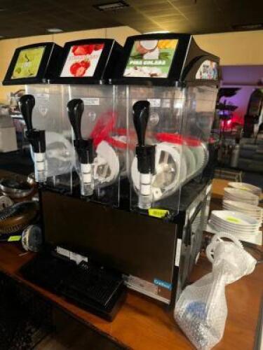 DESCRIPTION CRATHCO THREE GROUP FROZEN DRINK MACHINE BRAND / MODEL: CRATHCO FDENEW ADDITIONAL INFORMATION 115 VOLT, 1 PHASE LOCATION MAIN SEATING QTY