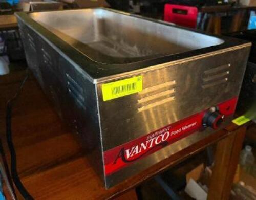 DESCRIPTION AVANTCO SINGLE WELL ELECTRIC WARMER BRAND / MODEL: AVANTCO ADDITIONAL INFORMATION 115 VOLT, 1 PHASE. LOCATION BAR QTY 1