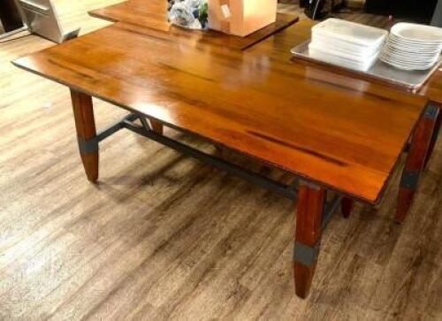 DESCRIPTION 72" X 30" HARDWOOD TABLE SIZE 72" X 30" LOCATION MAIN SEATING QTY 1