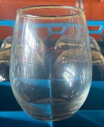 DESCRIPTION: (12) - WINE GLASSES LOCATION: TABLES THIS LOT IS: SOLD BY THE PIECE QTY: 12