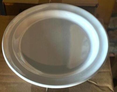 DESCRIPTION: (3) - CASES OF NARROW RIM PLATES BRAND / MODEL: ACOPA LOCATION: TABLES THIS LOT IS: SOLD BY THE PIECE QTY: 3