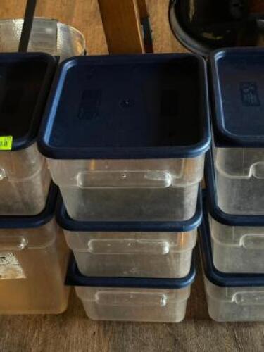 DESCRIPTION: (3) - PLASTIC CONTAINERS WITH LIDS LOCATION: TABLES THIS LOT IS: SOLD BY THE PIECE QTY: 3