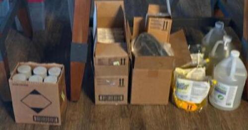 DESCRIPTION: LARGE GROUP OF ASSORTED HARDWARE AND CLEANING PRODUCTS LOCATION: TABLES THIS LOT IS: ONE MONEY QTY: 1