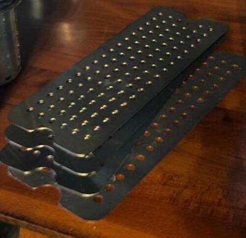 DESCRIPTION: (4) - STAINLESS BEVERAGE DISPENSER DRAIN PLATES LOCATION: TABLES THIS LOT IS: SOLD BY THE PIECE QTY: 4