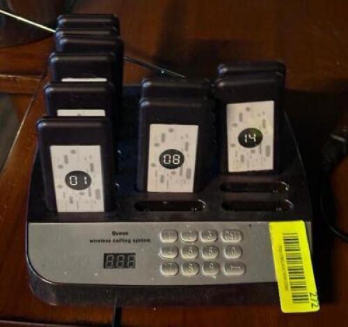 DESCRIPTION: WIRELESS CALLING SYSTEM LOCATION: TABLES THIS LOT IS: ONE MONEY QTY: 1
