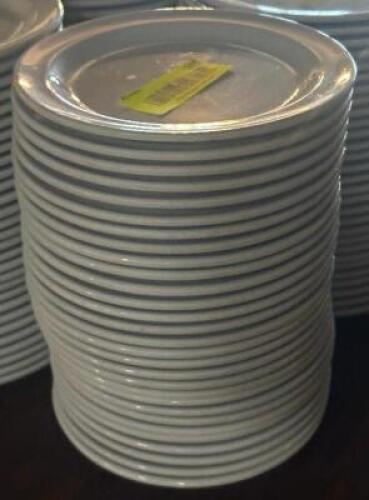 DESCRIPTION: (30) - APPETIZER PLATES SIZE: 6.5" LOCATION: TABLES THIS LOT IS: SOLD BY THE PIECE QTY: 30