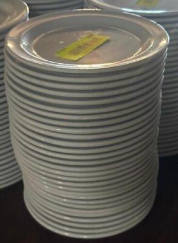 DESCRIPTION: (30) - APPETIZER PLATES SIZE: 6.5" LOCATION: TABLES THIS LOT IS: SOLD BY THE PIECE QTY: 30