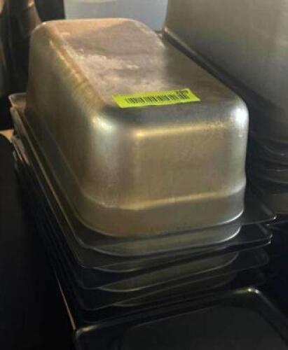 DESCRIPTION: (6) - STAINLESS INSERTS WITH LIDS LOCATION: TABLES THIS LOT IS: SOLD BY THE PIECE QTY: 6