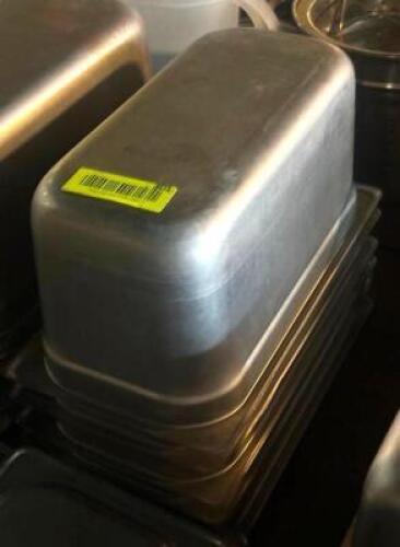 DESCRIPTION: (6) - STAINLESS INSERTS WITH LIDS LOCATION: TABLES THIS LOT IS: SOLD BY THE PIECE QTY: 6