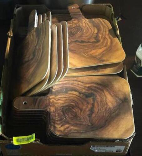 DESCRIPTION: (20) - CUTTING BOARDS / SERVING TRAYS LOCATION: TABLES THIS LOT IS: SOLD BY THE PIECE QTY: 20