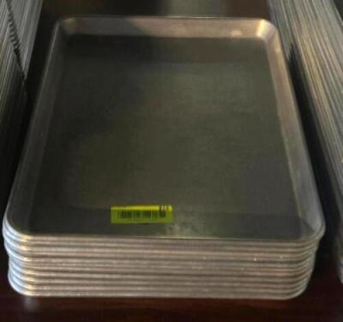DESCRIPTION: (11) - SHEET PANS SIZE: 13" X 17.5" LOCATION: TABLES THIS LOT IS: SOLD BY THE PIECE QTY: 11