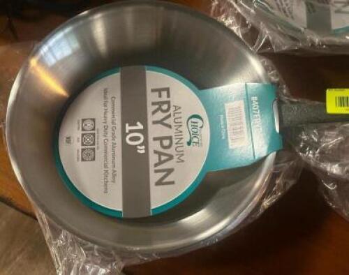 DESCRIPTION: (2) - FRYING PANS ADDITIONAL INFORMATION: NEW CONDITION LOCATION: TABLES THIS LOT IS: SOLD BY THE PIECE QTY: 2