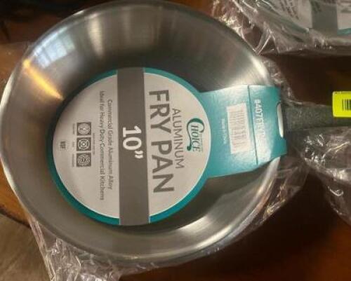 DESCRIPTION: (2) - FRYING PANS ADDITIONAL INFORMATION: NEW CONDITION LOCATION: TABLES THIS LOT IS: SOLD BY THE PIECE QTY: 2