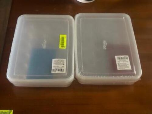 DESCRIPTION: BAKING CONTAINERS LOCATION: TABLES THIS LOT IS: ONE MONEY QTY: 1