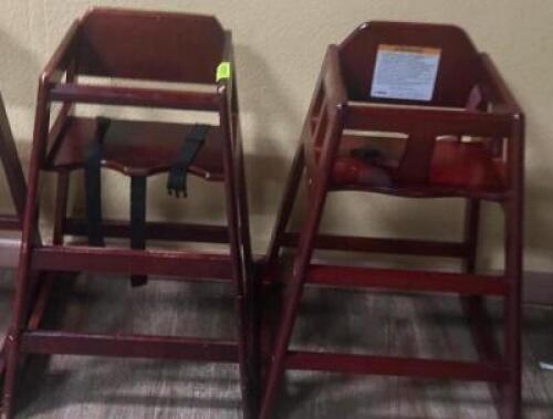 DESCRIPTION: (5) - HIGH CHAIRS LOCATION: TABLES THIS LOT IS: SOLD BY THE PIECE QTY: 5