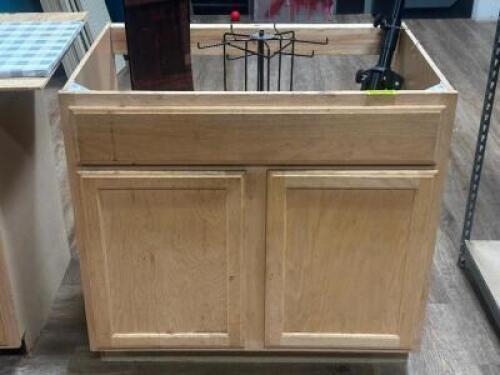 DESCRIPTION: VANITY CABINET WITH CONTENTS LOCATION: TABLES THIS LOT IS: ONE MONEY QTY: 1