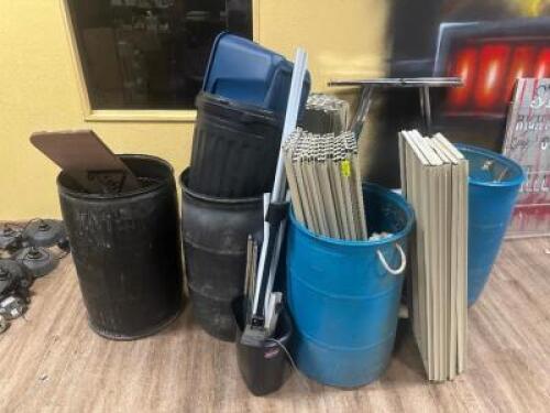 DESCRIPTION: LARGE GROUP OF SHELVING PIECES LOCATION: TABLES THIS LOT IS: ONE MONEY QTY: 1
