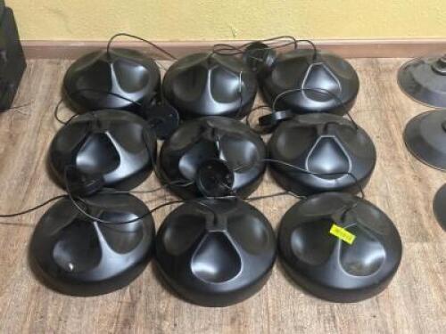 DESCRIPTION: (9) - HANGING LIGHTS LOCATION: TABLES THIS LOT IS: SOLD BY THE PIECE QTY: 9