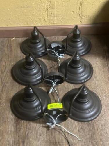 DESCRIPTION: (6) - HANGING LIGHTS LOCATION: TABLES THIS LOT IS: SOLD BY THE PIECE QTY: 6