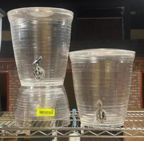 DESCRIPTION: (2) - BEVERAGE DISPENSERS LOCATION: TABLES THIS LOT IS: SOLD BY THE PIECE QTY: 2