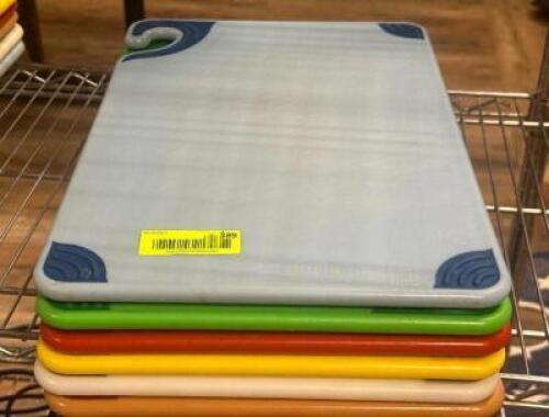 DESCRIPTION: (6) - MEDIUM CUTTING BOARDS LOCATION: TABLES THIS LOT IS: SOLD BY THE PIECE QTY: 6